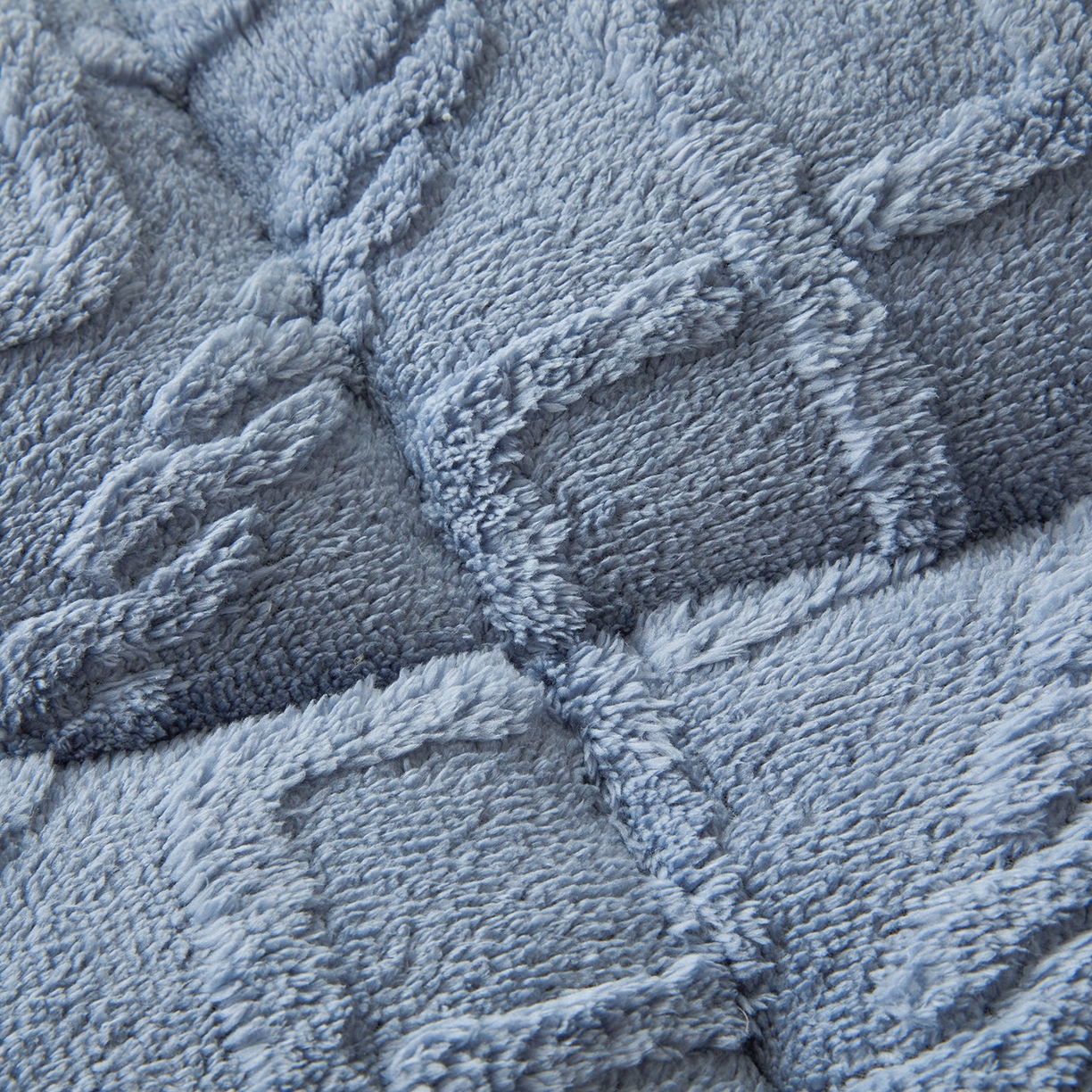 91家纺网 家纺一手货源 找家纺 晓时候 2025新款塔芙绒冬被羊羔绒北极绒加厚被子被芯 静谧蓝