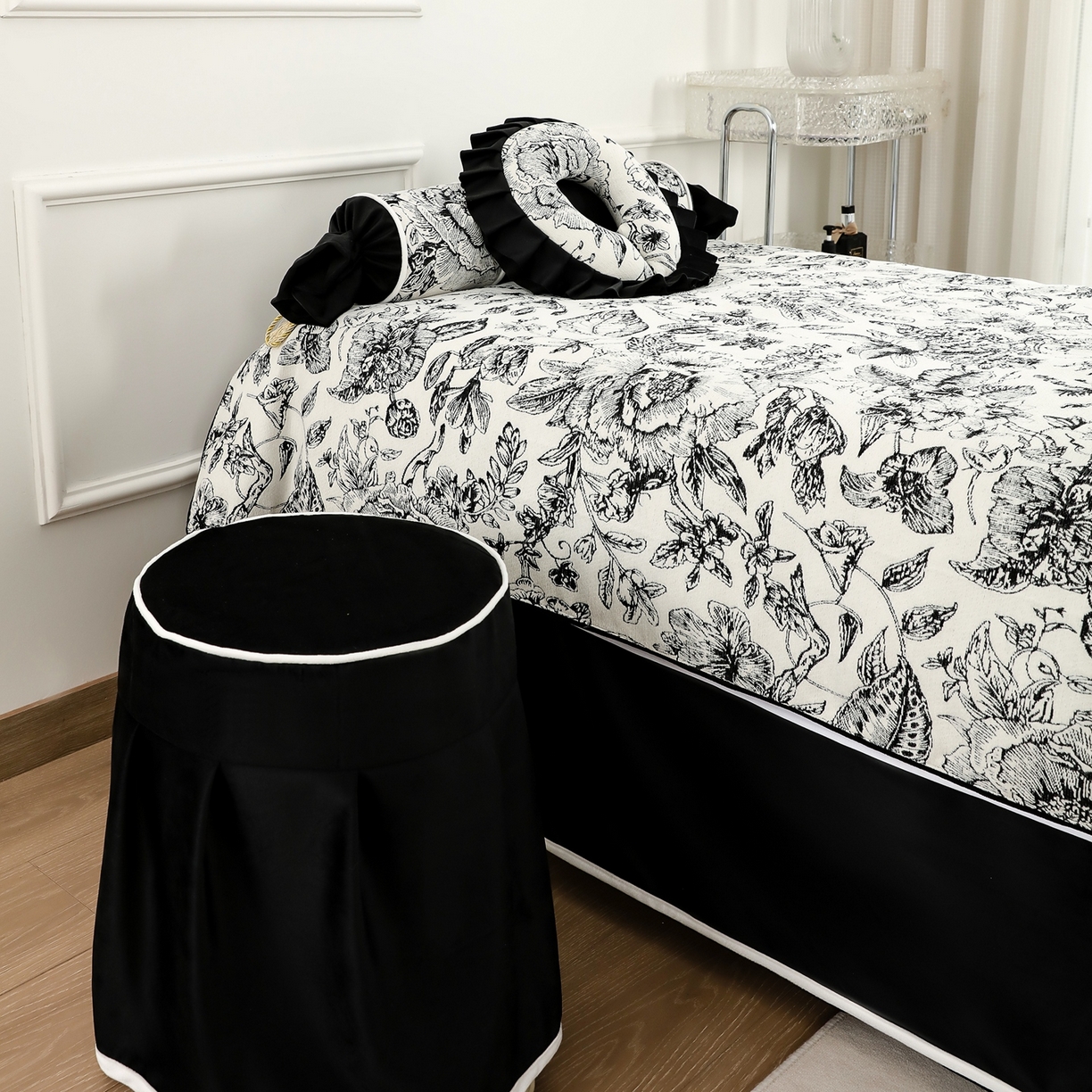 91家纺网 家纺一手货源 找家纺 （总）千姿坊美 容床罩 2025新款秋冬美 容床罩四件套-绮梦花园