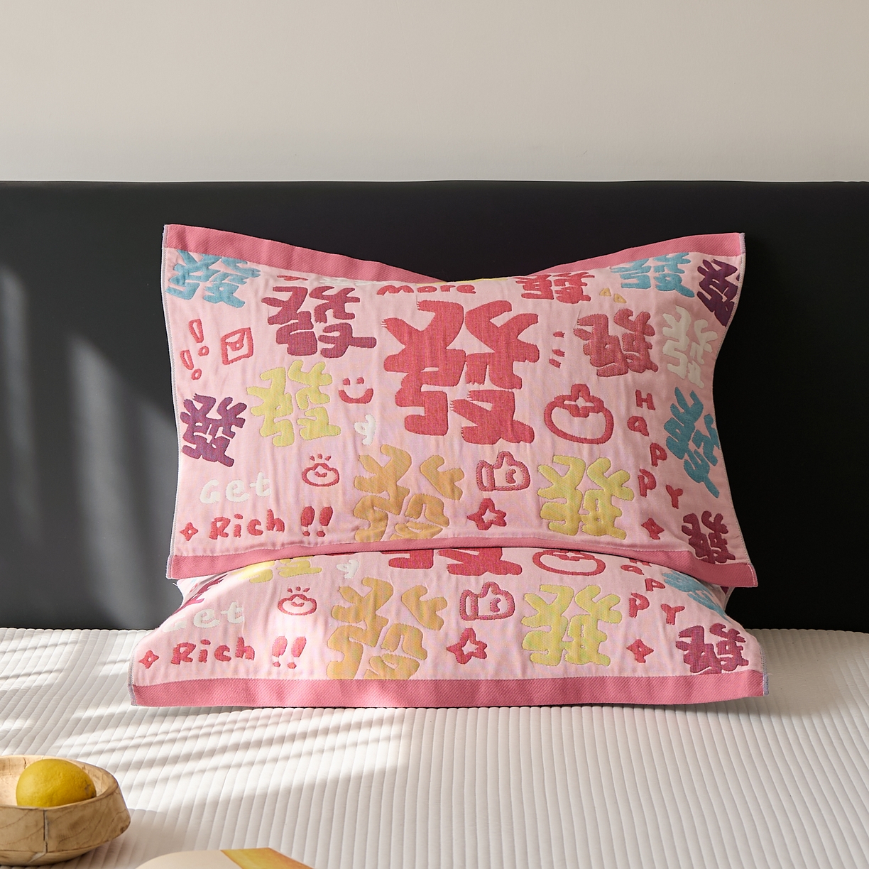 91家纺网 家纺一手货源 找家纺 沐瑟家纺 2025新款纯棉纱布枕巾八层枕巾-發 满發