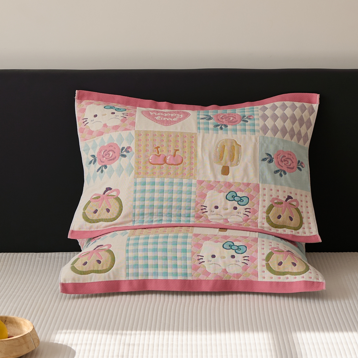 91家纺网 家纺一手货源 找家纺 沐瑟家纺 2025新款纯棉纱布枕巾八层枕巾-發 方格猫