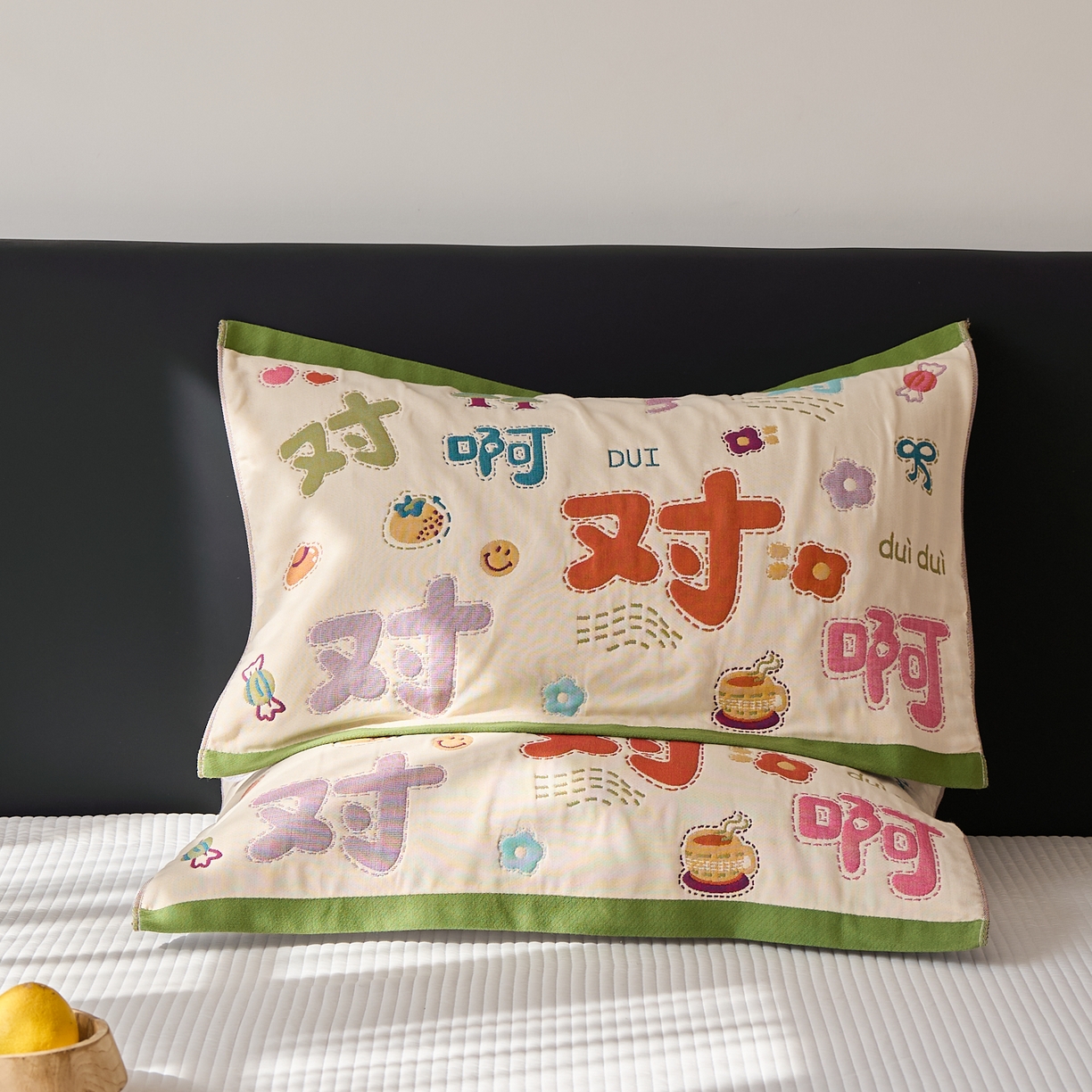 91家纺网 家纺一手货源 找家纺 沐瑟家纺 2025新款纯棉纱布枕巾八层枕巾-發 对对对