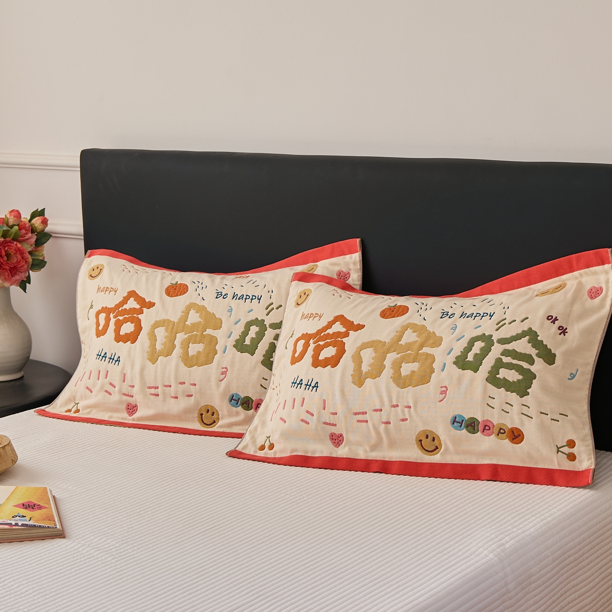 91家纺网 家纺一手货源 找家纺 沐瑟家纺 2025新款纯棉纱布枕巾八层枕巾-發 哈哈哈