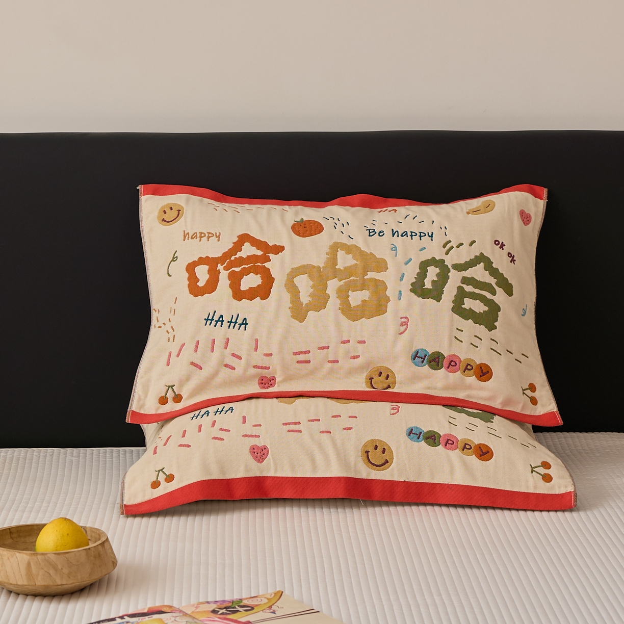 91家纺网 家纺一手货源 找家纺 沐瑟家纺 2025新款纯棉纱布枕巾八层枕巾-發 哈哈哈