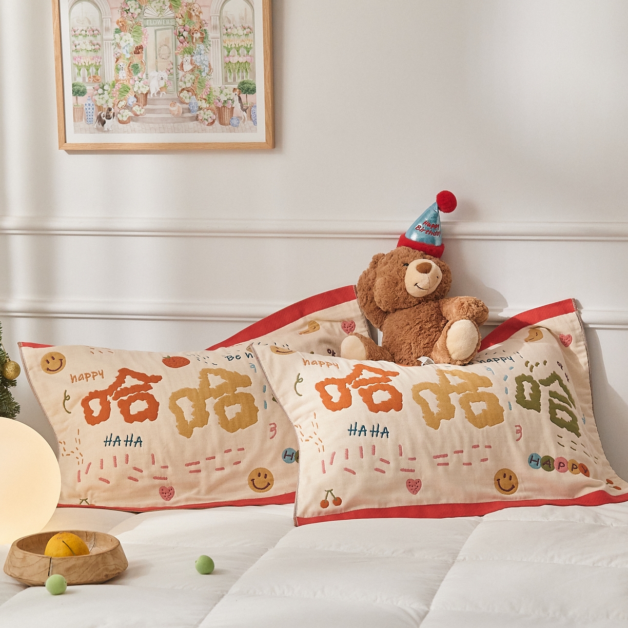 91家纺网 家纺一手货源 找家纺 沐瑟家纺 2025新款纯棉纱布枕巾八层枕巾-發 哈哈哈