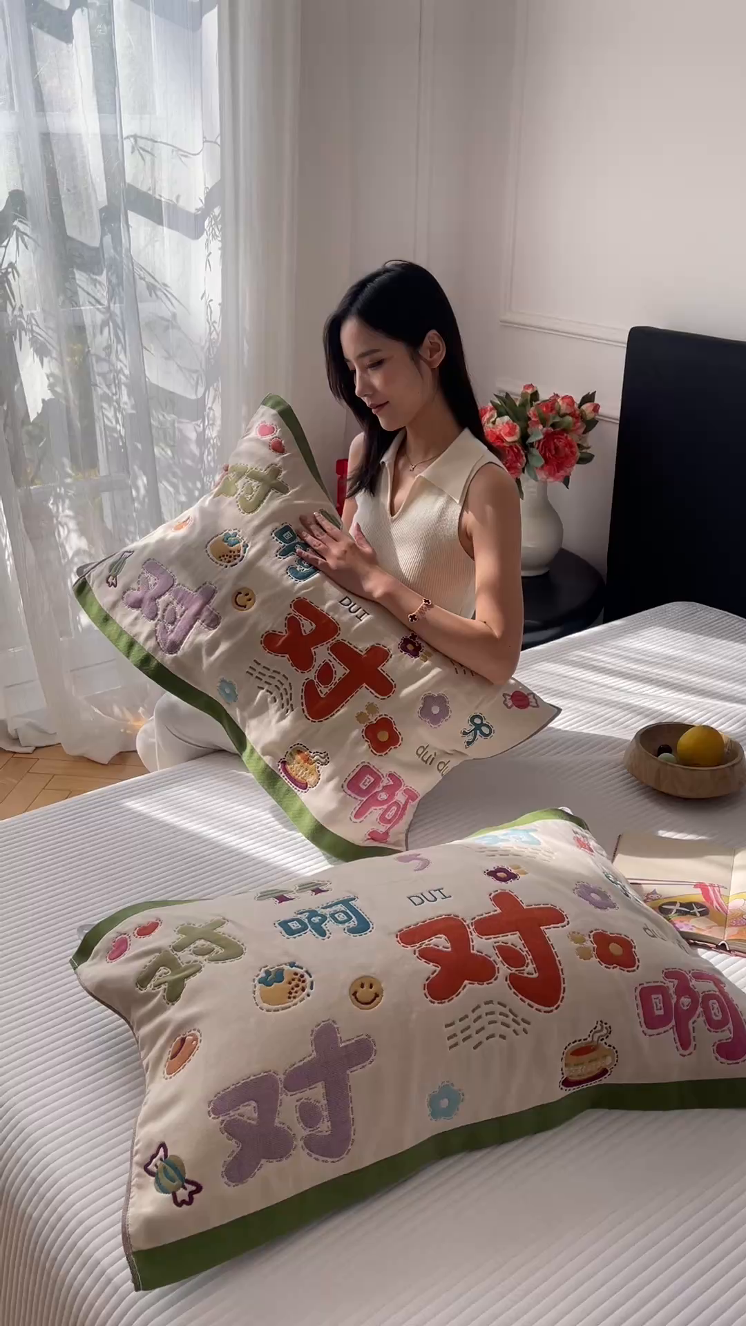 91家纺网 家纺一手货源 找家纺 沐瑟家纺 2025新款纯棉纱布枕巾八层枕巾-發 对对对