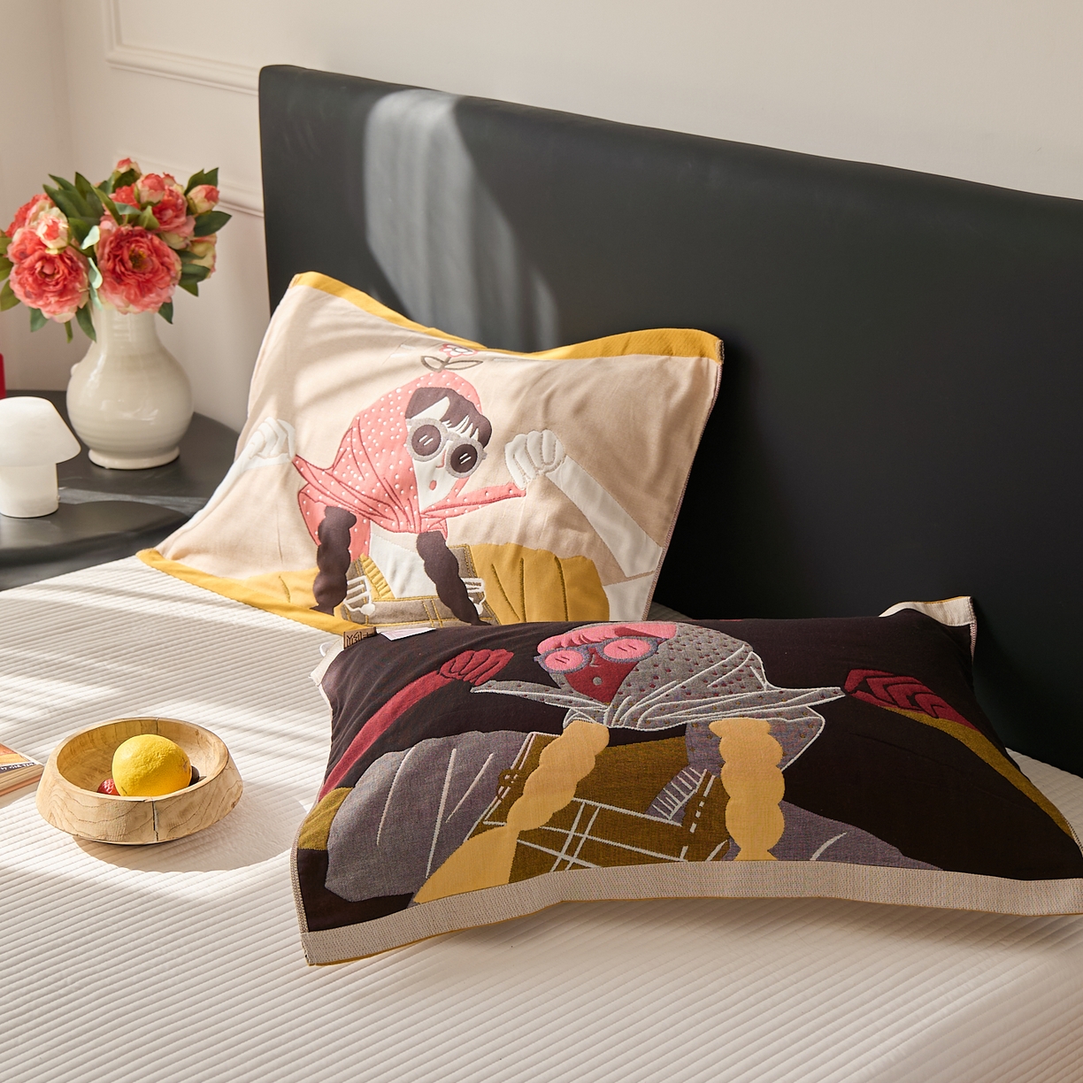 91家纺网 家纺一手货源 找家纺 沐瑟家纺 2025新款纯棉纱布枕巾八层枕巾-發 模特女