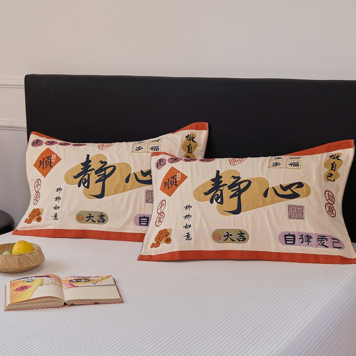 91家纺网 家纺一手货源 找家纺 沐瑟家纺 2025新款纯棉纱布枕巾八层枕巾-發 静心