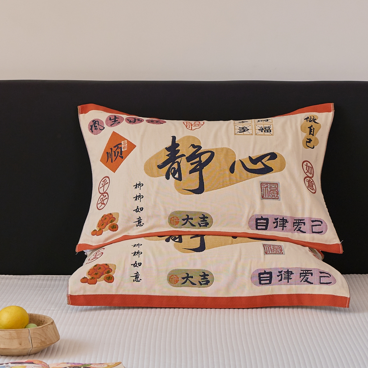 91家纺网 家纺一手货源 找家纺 沐瑟家纺 2025新款纯棉纱布枕巾八层枕巾-發 静心