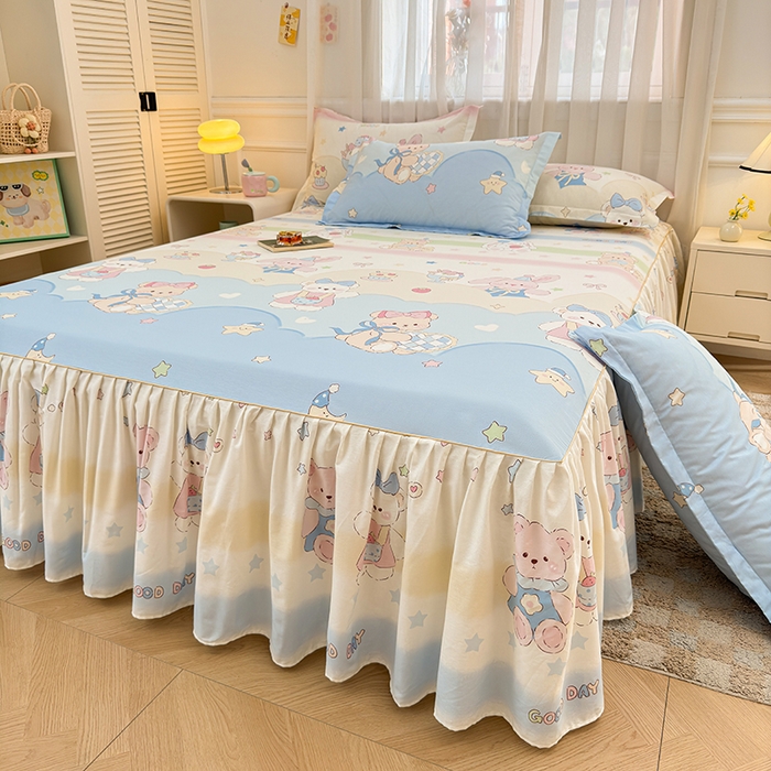 91家纺网 家纺一手货源 找家纺 （总）名优家纺 2026新款12868全棉小清新印花四件套单品系列-单床单