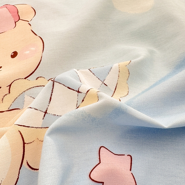 91家纺网 家纺一手货源 找家纺 （总）名优家纺 2026新款12868全棉小清新印花四件套单品系列-床裙三件套