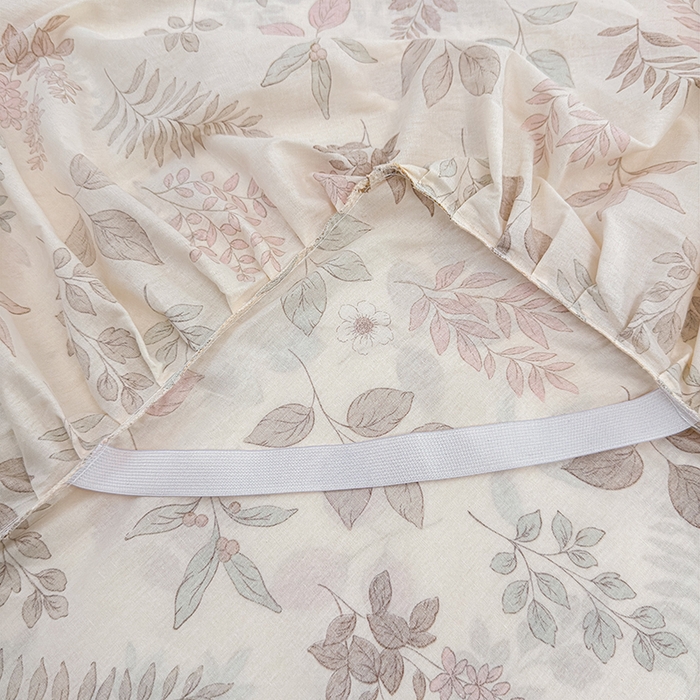 91家纺网 家纺一手货源 找家纺 名优家纺 2026新款12868全棉小清新印花四件套单品系列-床裙三件套 夏瑾