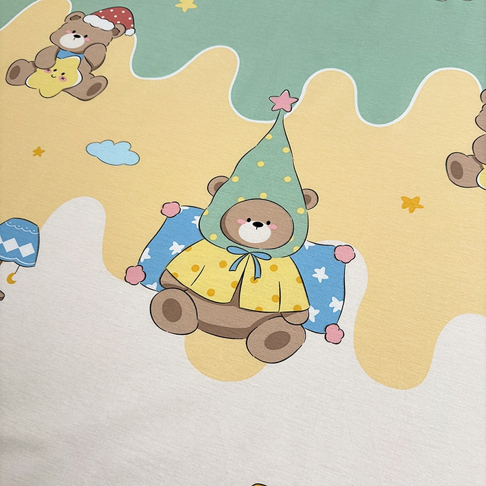 91家纺网 家纺一手货源 找家纺 名优家纺 2026新款12868全棉小清新印花四件套单品系列-床裙三件套 冰激凌派对