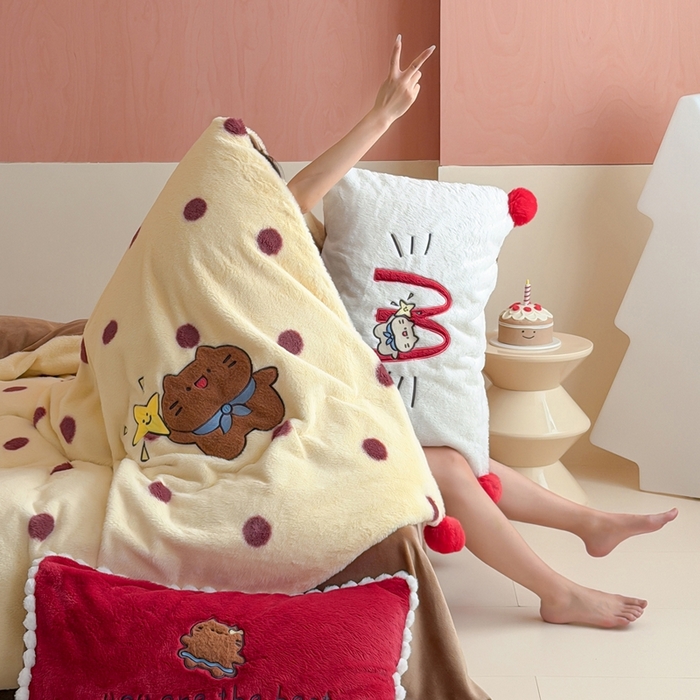 91家纺网 家纺一手货源 找家纺 桔子家纺 2025秋冬新款兔兔绒美式复古系列四件套 coco可可（四件套）