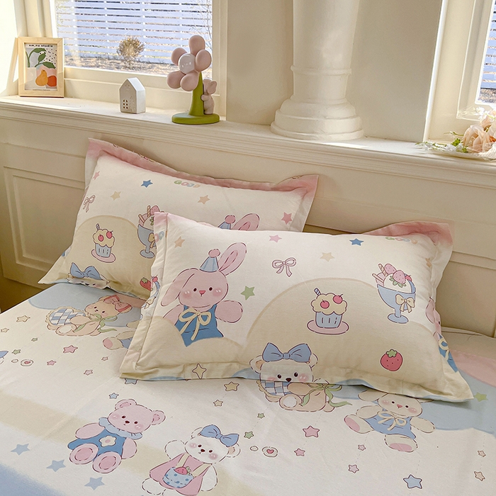 91家纺网 家纺一手货源 找家纺 （总）名优家纺 2026新款12868全棉小清新印花四件套单品系列-单床单