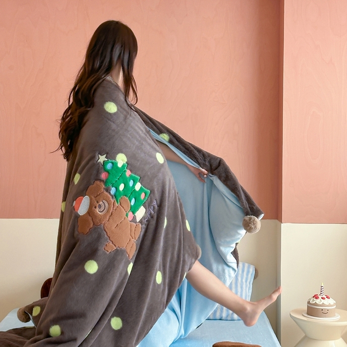 91家纺网 家纺一手货源 找家纺 桔子家纺 2025秋冬新款兔兔绒美式复古系列四件套 查理（四件套）