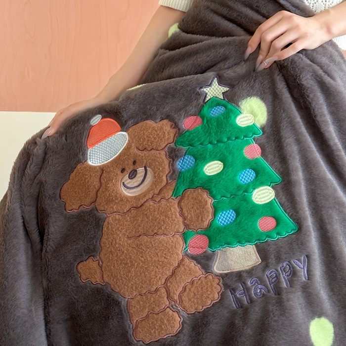 91家纺网 家纺一手货源 找家纺 桔子家纺 2025秋冬新款兔兔绒美式复古系列四件套 查理（四件套）