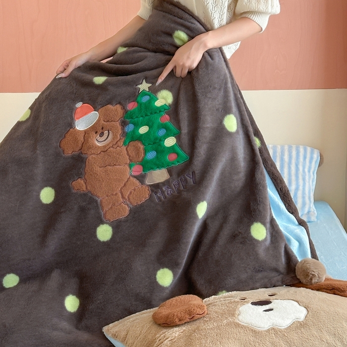 91家纺网 家纺一手货源 找家纺 桔子家纺 2025秋冬新款兔兔绒美式复古系列四件套 查理（四件套）