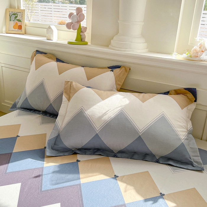 91家纺网 家纺一手货源 找家纺 （总）名优家纺 2026新款12868全棉小清新印花四件套单品系列-单枕套