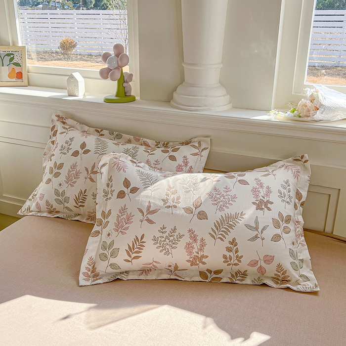 名优家纺 2026新款12868全棉小清新印花四件套单品系列-单枕套 夏瑾