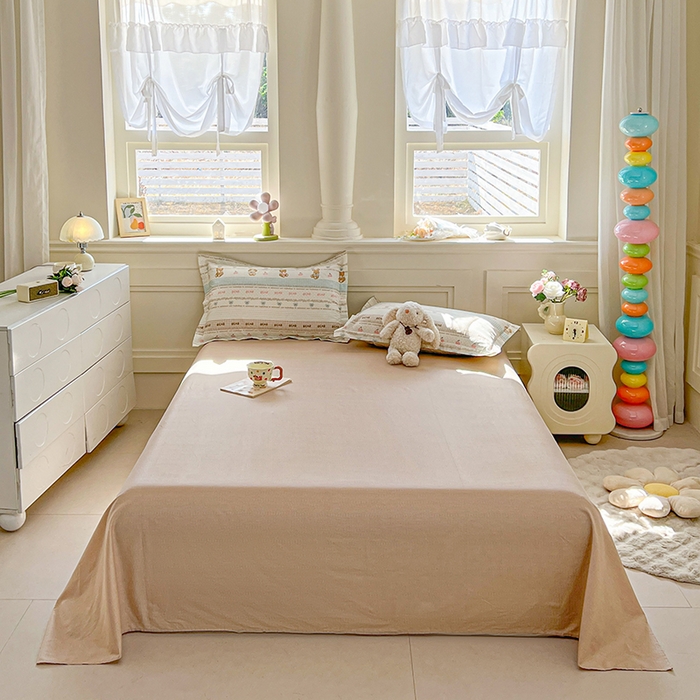 91家纺网 家纺一手货源 找家纺 （总）名优家纺 2026新款12868全棉小清新印花四件套单品系列-单床单