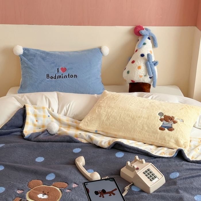 91家纺网 家纺一手货源 找家纺 桔子家纺 2025新款秋冬兔兔美式复古兔兔皮草毯毯子多功能盖毯 吉米（毯子）