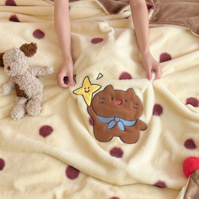 91家纺网 家纺一手货源 找家纺 桔子家纺 2025新款秋冬兔兔美式复古兔兔皮草毯毯子多功能盖毯 coco可可（毯子）