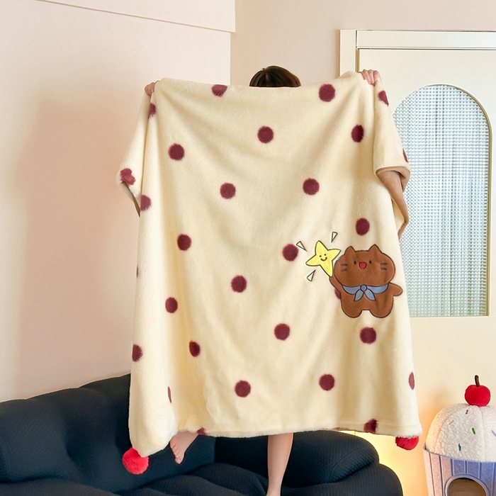 91家纺网 家纺一手货源 找家纺 桔子家纺 2025新款秋冬兔兔美式复古兔兔皮草毯毯子多功能盖毯 coco可可（毯子）