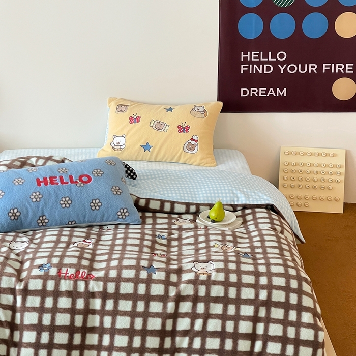 91家纺网 家纺一手货源 找家纺 （总）桔子家纺 2025秋冬新款羊毛绒mi兔系列四件套