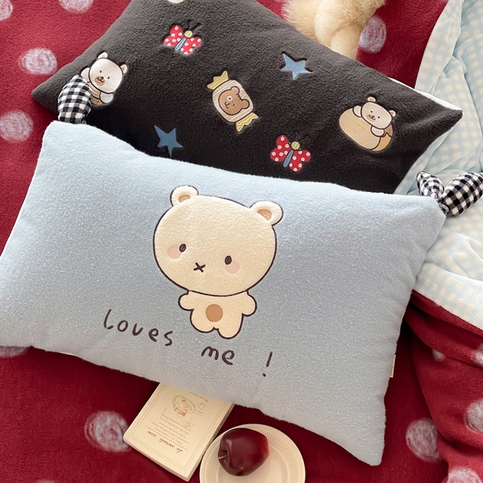 91家纺网 家纺一手货源 找家纺 桔子家纺 2025秋冬新款羊毛绒mi兔系列四件套 复古红波点