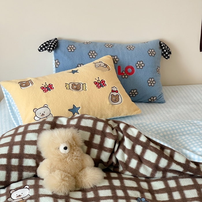 91家纺网 家纺一手货源 找家纺 桔子家纺 2025秋冬新款羊毛绒mi兔系列四件套 烤面包