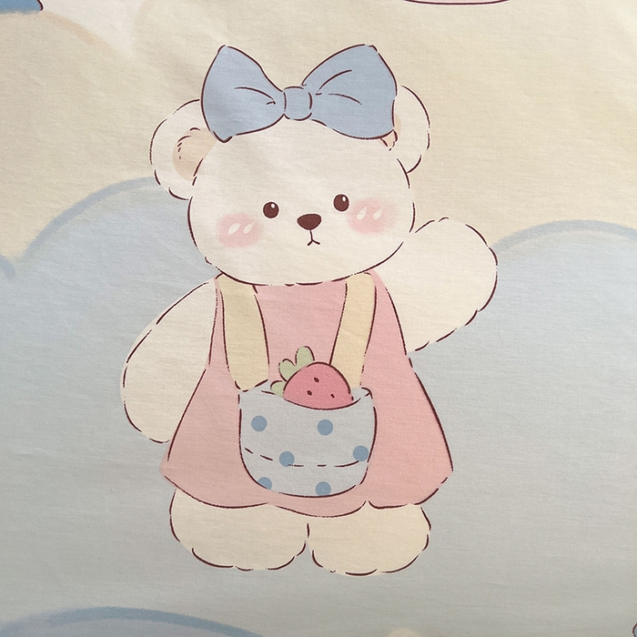 91家纺网 家纺一手货源 找家纺 （总）名优家纺 2026新款12868全棉小清新印花四件套单品系列-单被套