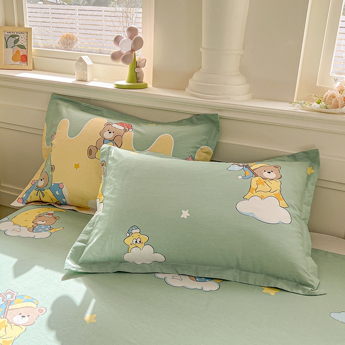 91家纺网 家纺一手货源 找家纺 名优家纺 2026新款12868全棉小清新印花四件套单品系列-单被套 冰激凌派对