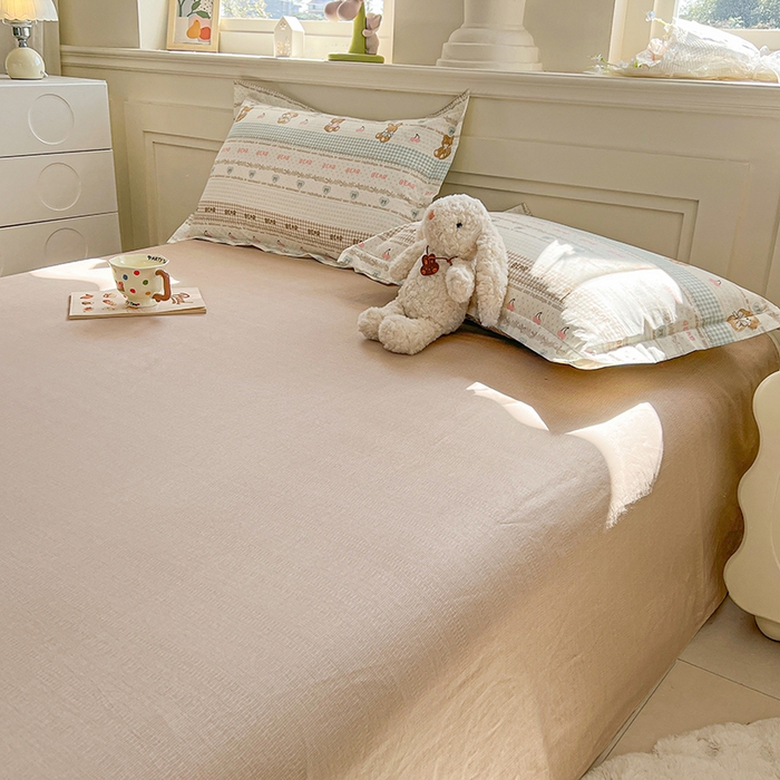 91家纺网 家纺一手货源 找家纺 名优家纺 2026新款12868全棉小清新印花四件套单品系列-四件套 西西莉亚