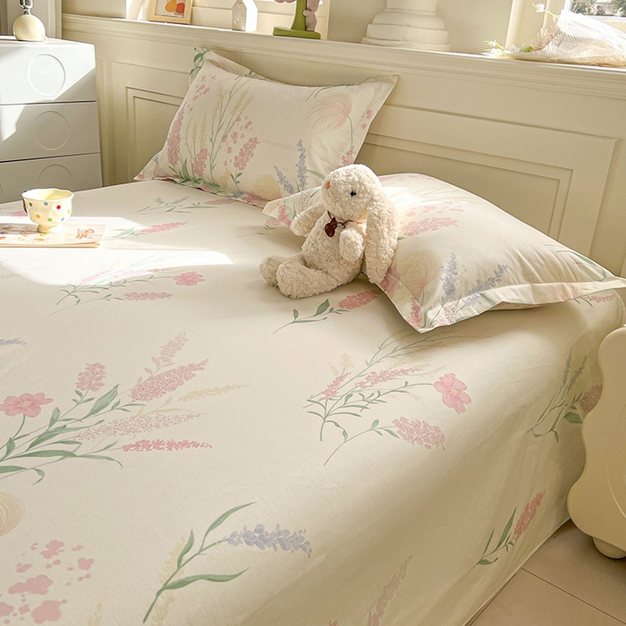 91家纺网 家纺一手货源 找家纺 名优家纺 2026新款12868全棉小清新印花四件套单品系列-四件套 谣谣玉穗