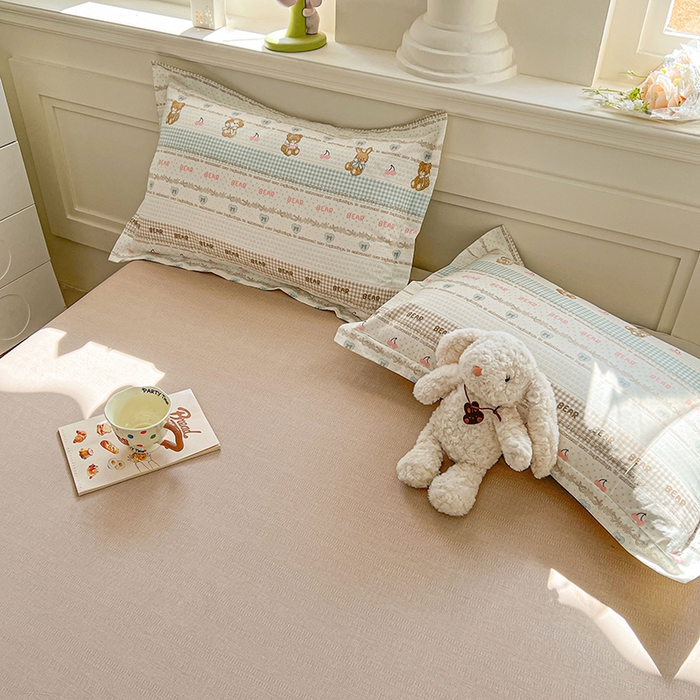 91家纺网 家纺一手货源 找家纺 名优家纺 2026新款12868全棉小清新印花四件套单品系列-四件套 西西莉亚