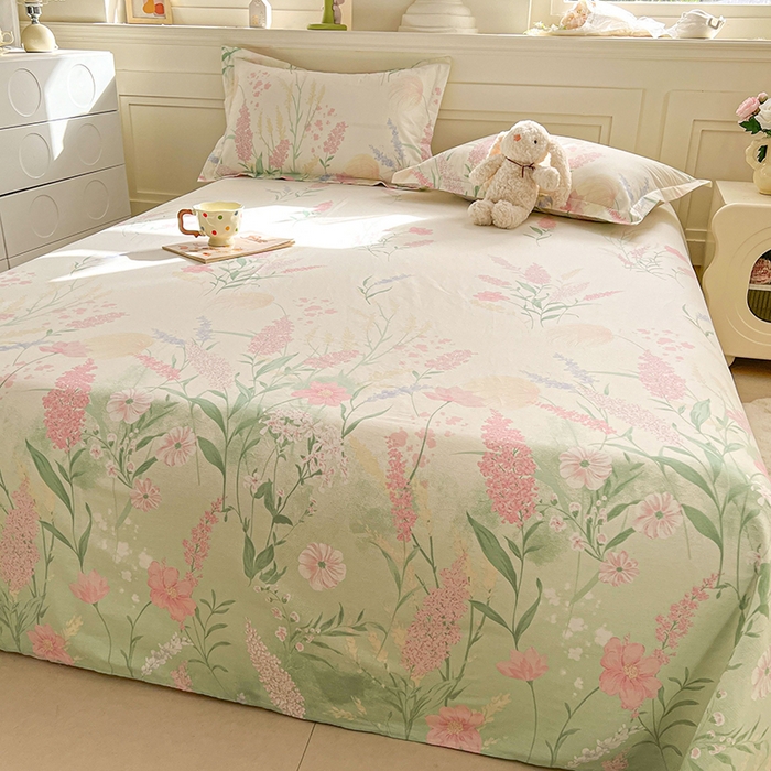 91家纺网 家纺一手货源 找家纺 名优家纺 2026新款12868全棉小清新印花四件套单品系列-四件套 谣谣玉穗