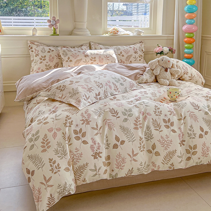 91家纺网 家纺一手货源 找家纺 名优家纺 2026新款12868全棉小清新印花四件套单品系列-四件套 夏瑾