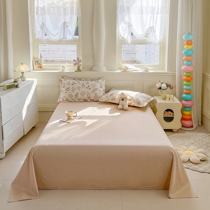 91家纺网 家纺一手货源 找家纺 名优家纺 2026新款12868全棉小清新印花四件套单品系列-单被套 夏瑾