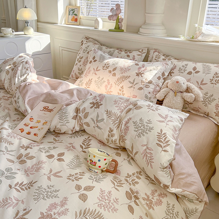 91家纺网 家纺一手货源 找家纺 名优家纺 2026新款12868全棉小清新印花四件套单品系列-单被套 夏瑾