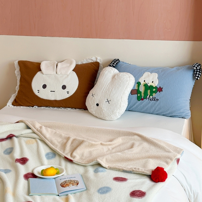 91家纺网 家纺一手货源 找家纺 （总）桔子家纺 2025新款秋冬mi兔羊毛绒系列盖毯毯子多功能盖毯