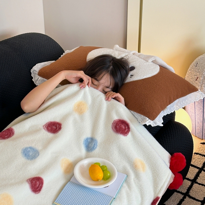 91家纺网 家纺一手货源 找家纺 （总）桔子家纺 2025新款秋冬mi兔羊毛绒系列盖毯毯子多功能盖毯