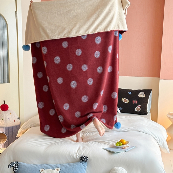 91家纺网 家纺一手货源 找家纺 （总）桔子家纺 2025新款秋冬mi兔羊毛绒系列盖毯毯子多功能盖毯