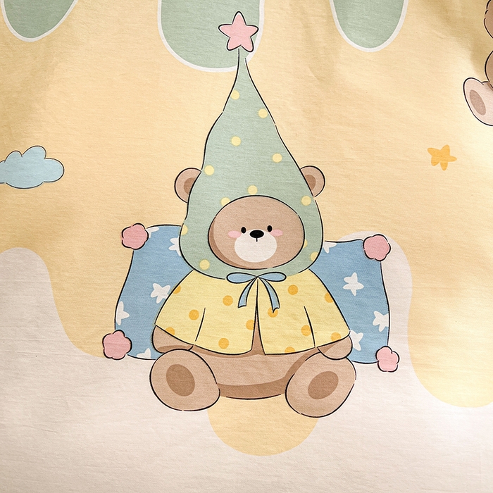 91家纺网 家纺一手货源 找家纺 名优家纺 2026新款12868全棉小清新印花四件套单品系列-四件套 冰激凌派对