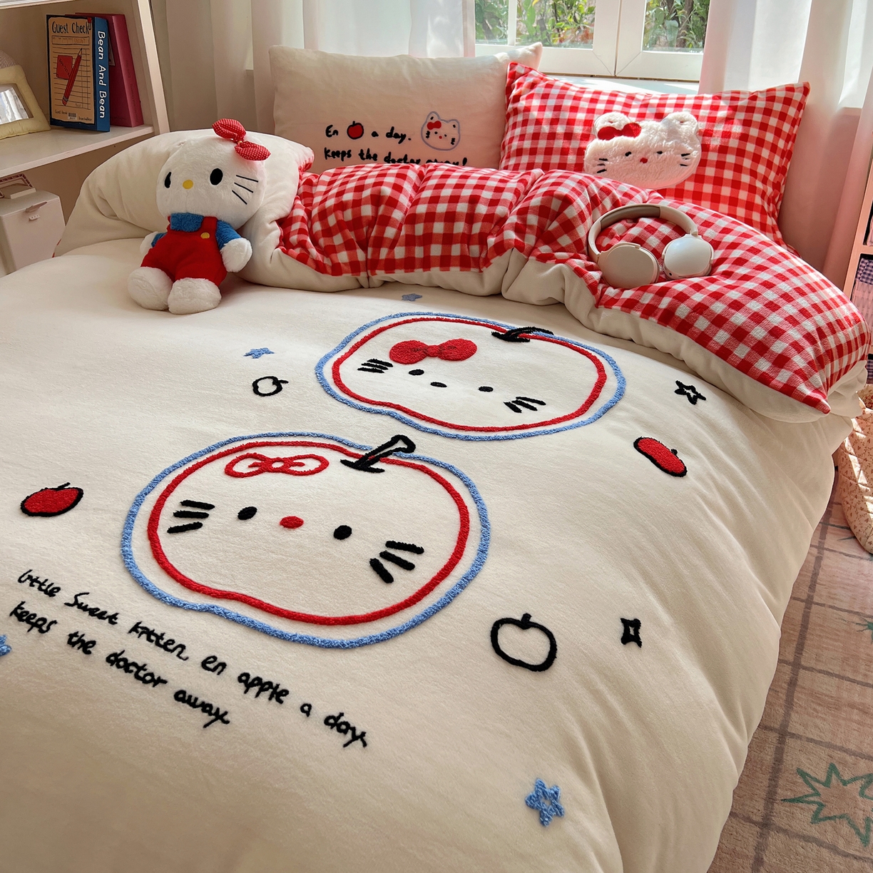 91家纺网 家纺一手货源 找家纺 （总）桃喜 2025新款猫咪毛巾绣四件套