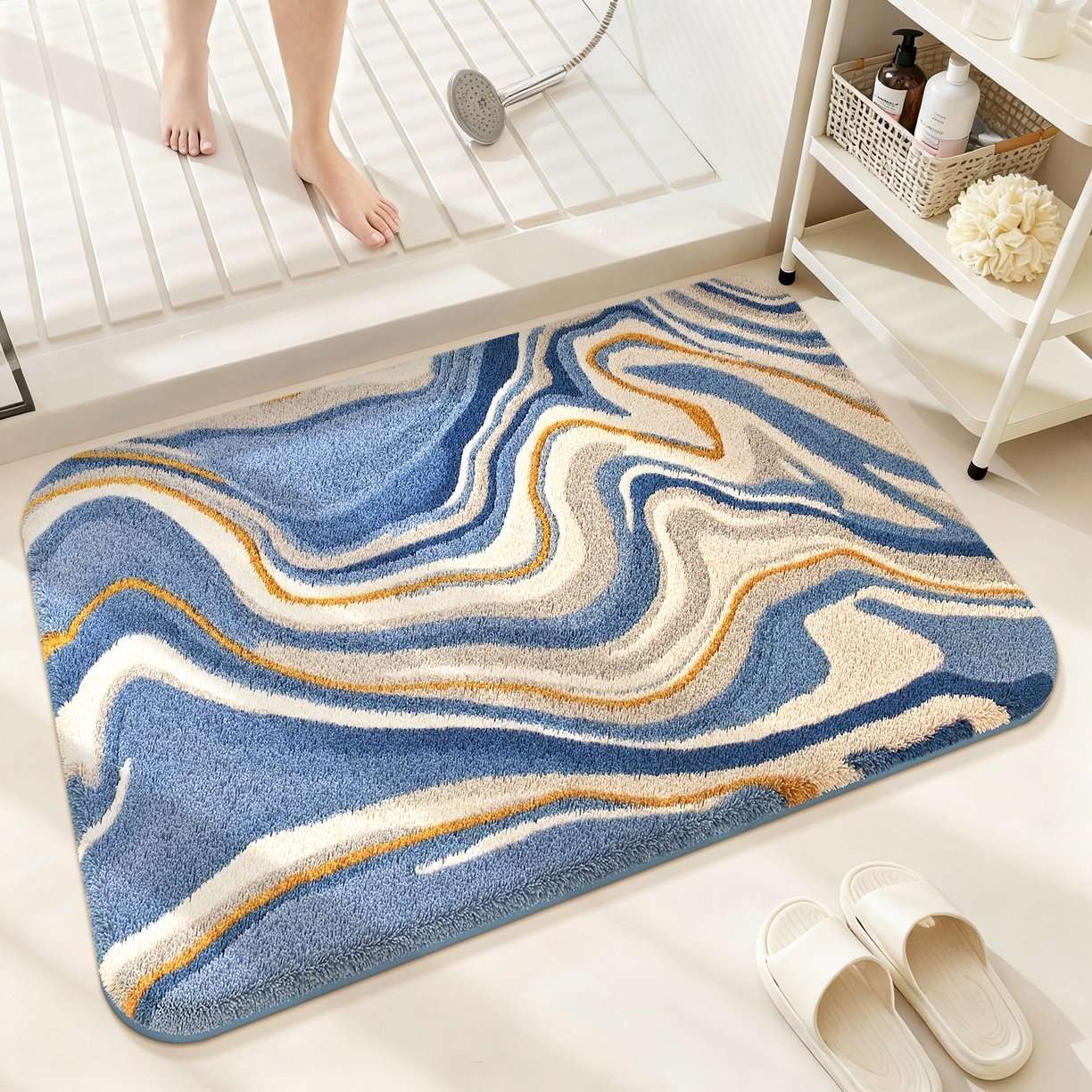 91家纺网 家纺一手货源 找家纺 （总）卡初家居（原微来） 2025新款吸水仿羊绒地垫垫子