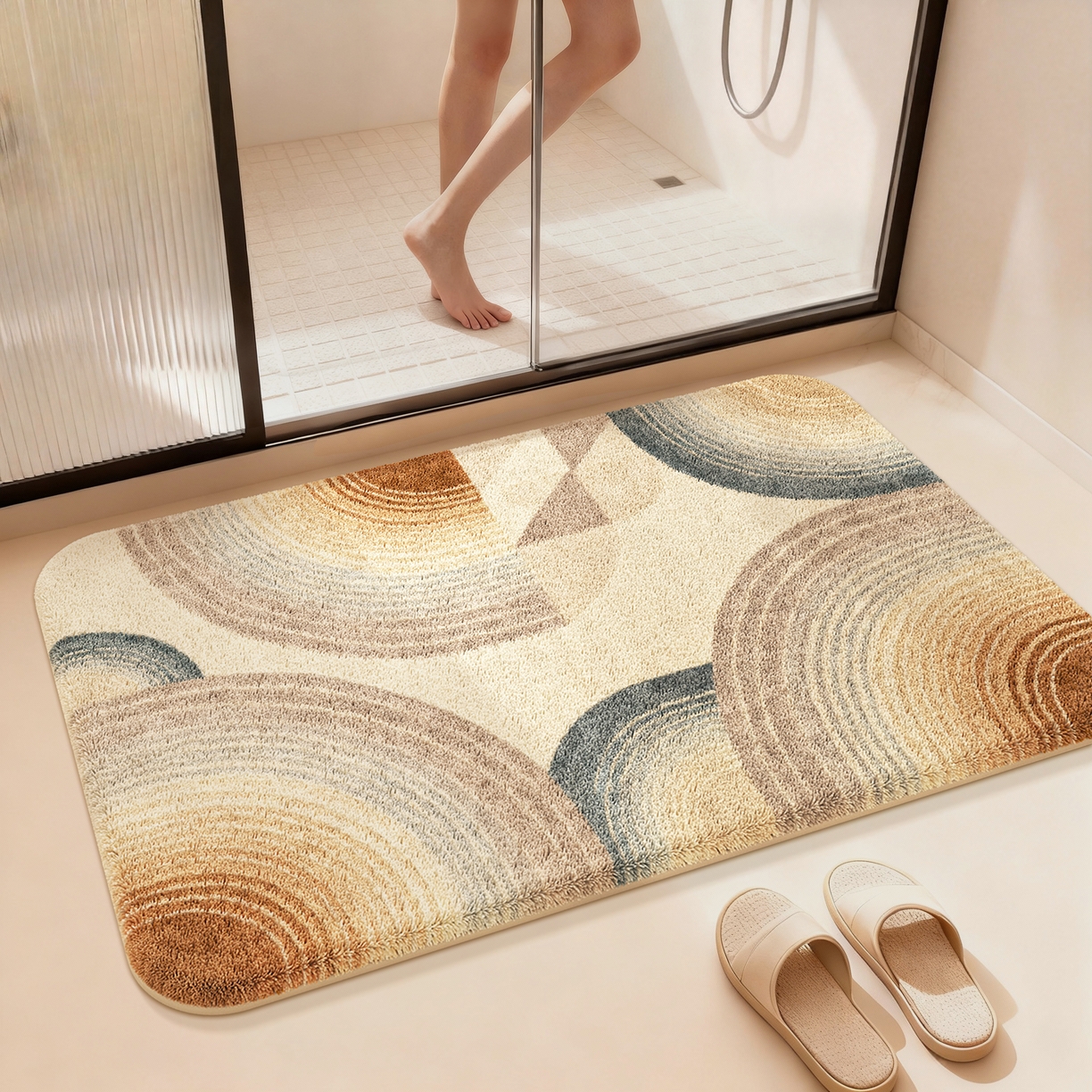 91家纺网 家纺一手货源 找家纺 卡初家居（原微来） 2025新款吸水仿羊绒地垫垫子 XS-144