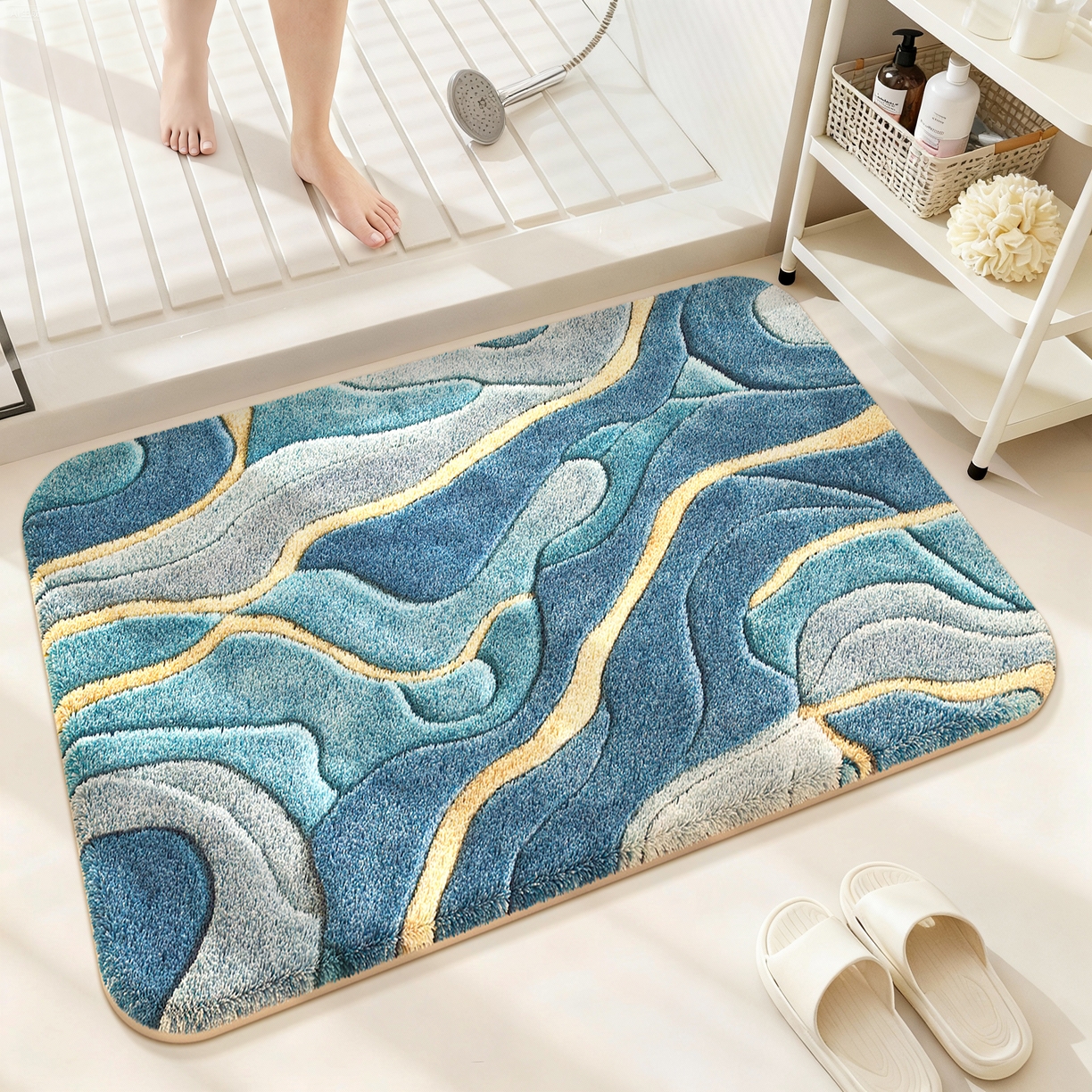 卡初家居（原微来） 2025新款吸水仿羊绒地垫垫子 XS-154