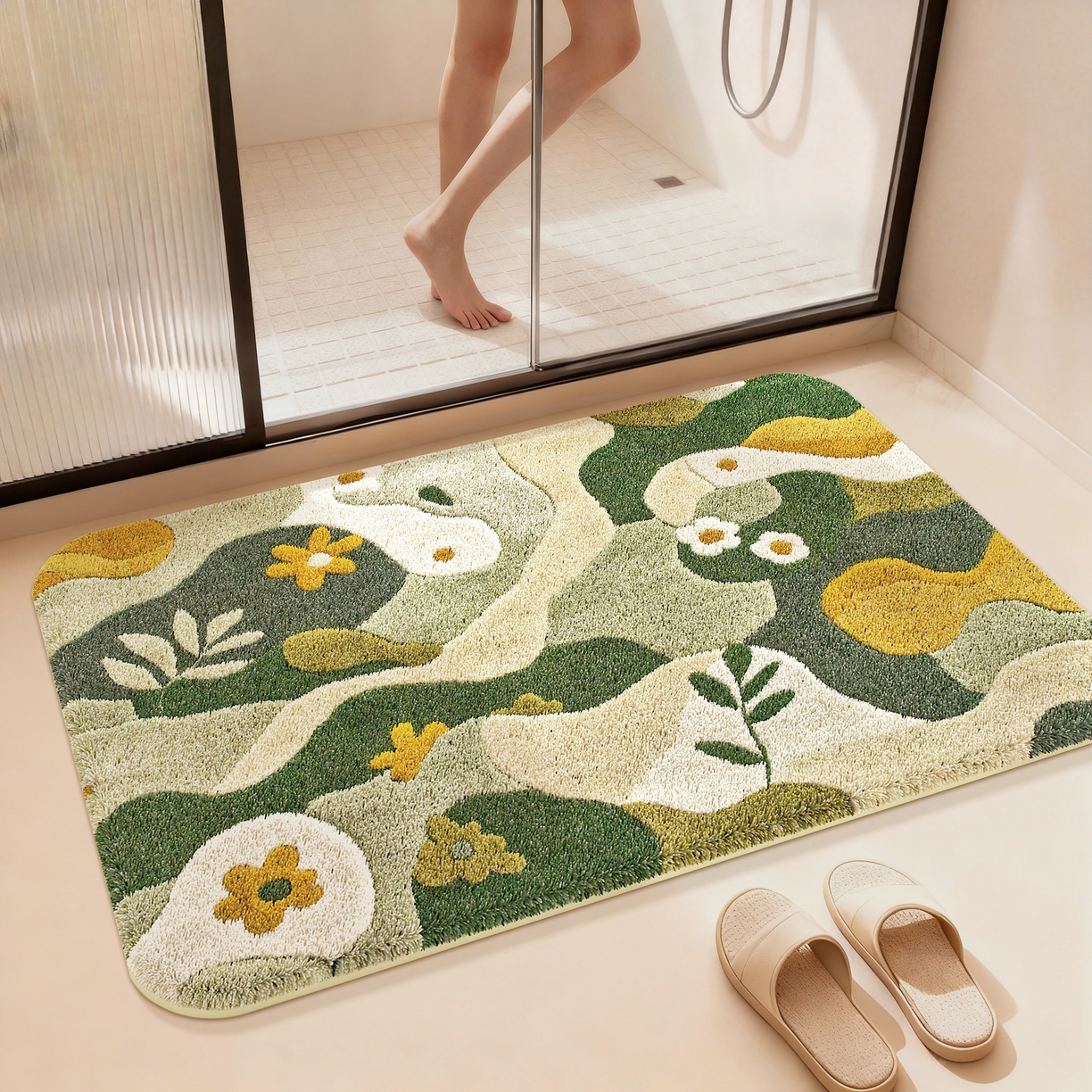 91家纺网 家纺一手货源 找家纺 卡初家居（原微来） 2025新款吸水仿羊绒地垫垫子 XS-133