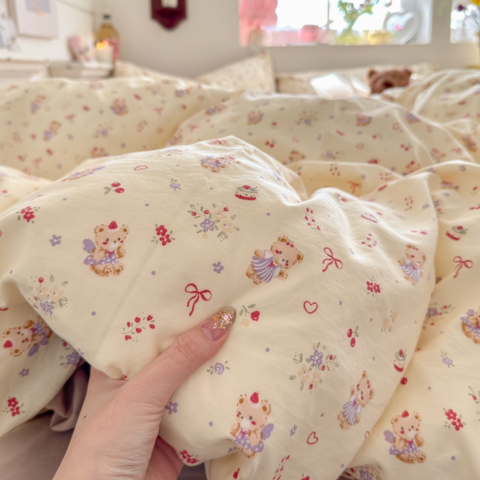 91家纺网 家纺一手货源 找家纺 （总）佳鸿家纺 2026新款【提供买家秀】110克高克重云朵棉四件套学生宿舍三件套床单款床笠款