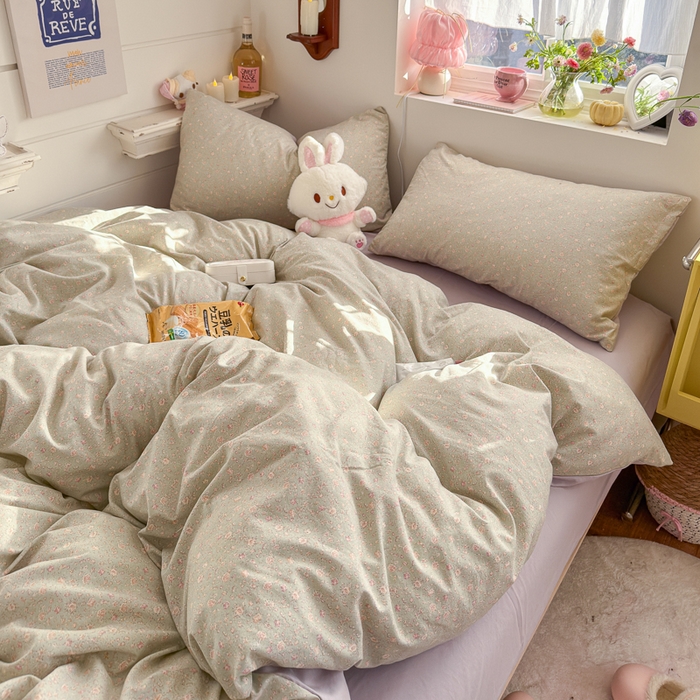 91家纺网 家纺一手货源 找家纺 （总）佳鸿家纺 2026新款【提供买家秀】110克高克重云朵棉四件套学生宿舍三件套床单款床笠款